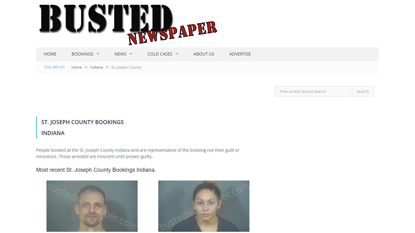 St. Joseph County, IN Mugshots - BUSTEDNEWSPAPER.COM